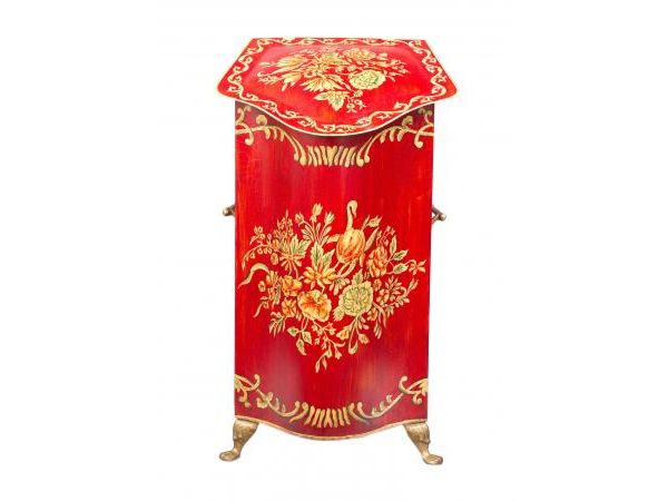 Red Floral Design Tall Decorative Box by Quirky Barn | Style Our Home
