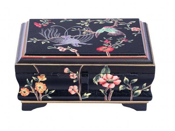 Black Lyre Bird Design Small Jewellery Box by Quirky Barn | Style Our Home