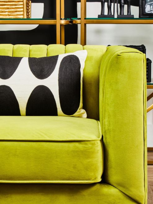 Brasivon 3 Seat Green Velvet Sofa by Prestige Designs | Style Our Home