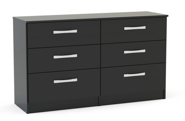 Lynx Black 6 Drawer Chest