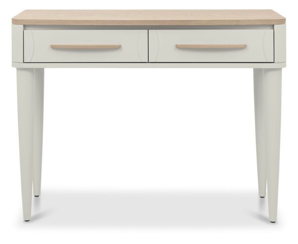 Larsen Scandi Oak & Soft Grey Console Table with Drawerby Bentle by Designs | Style Our Home