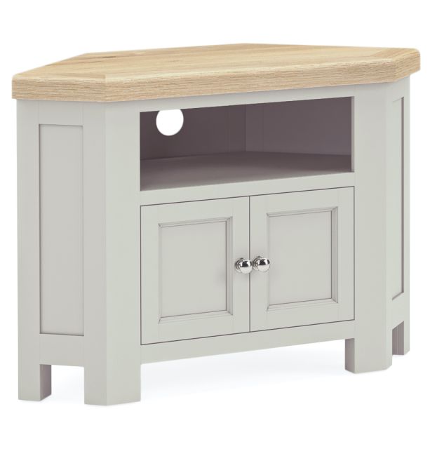 Salcombe Grey Corner TV Unit With 2 Doors By Corndell / Global Home group | Style Our Home