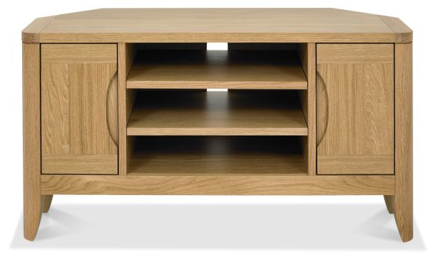 Chester Oak Corner Entertainment Unit by Bentley Designs | Style Our Home
