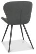 Arlo - Dark Grey Faux Leather Chair with Black Legs (Pair)