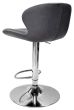 Rosso - Dark Grey Vintage Faux Leather Gaslift Swivel Barstool with Chrome Base (Single)