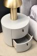 Sims Bedside Table - Matte Beige by Tommy Franks | Style Our Home