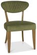 Ellipse Rustic Oak Upholstered Chair - Cedar Velvet Fabric (Pair) by Bentley Designs | Style Our Home