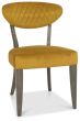 Ellipse Fumed Oak Upholstered Chair - Mustard Velvet Fabric (Pair) by Bentley Designs | Style Our Home