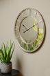 Grey Framed Beaded Mirrored Round Clock By Libra | Style Our Home
