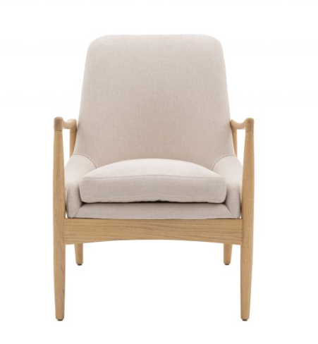 Sanditon Natural Linen Armchair by Hudson Living | Style Our Home