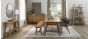 Camden Rustic Oak 4-6 Seater Table & 2 Side Chairs in Dark Grey Fabric & Small Bench by Bentley Designs | Style Our Home