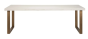 Whitebone Brass 235cm Dining Table  by Richmond Interiors | Style Our Home 