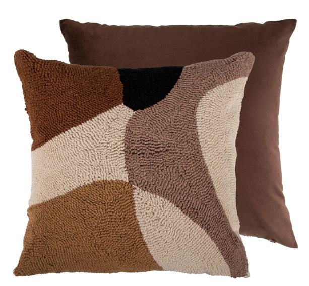 Emb Looped Cushion Abstract Earthy by Malini | Style Our Home