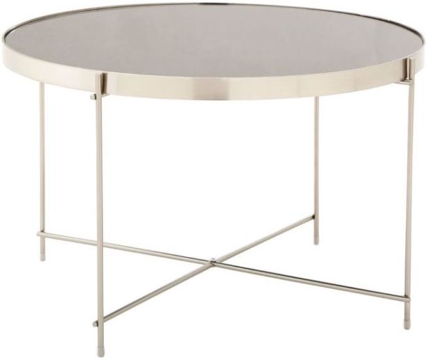 Axel Brushed Nickel Large Side Table by Prestige | Style Our Home