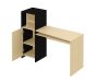Mitch Light Oak (Melamine) / Pure Black Desk | Style Our Home

