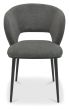 Luca - Grey Fabric Chair with Matt Black Legs (Pair) by Bentley Designs | Style Our Home