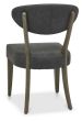 Ellipse Fumed Oak Upholstered Chair - Dark Grey Fabric (Pair) by Bentley Designs | Style Our Home