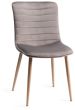 Eriksen - Grey Velvet Fabric Chairs with Grey Rustic Oak Effect Legs (Pair) from Style Our Home