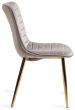 Rothko Upholstered Grey Velvet Chair with Matt Gold Plated Legs (Pair) - Style Our Home