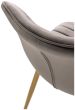 Rothko Upholstered Grey Velvet Chair with Matt Gold Plated Legs (Pair) - Style Our Home