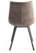 Fontana - Tan Faux Suede Fabric Chairs with Grey Hand Brushing on Black Powder Coated Legs (Pair) from Style Our Home