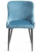 Turin Glass 6 Seater Table - Light Oak Legs & 6 Cezanne Petrol Blue Velvet Chairs - Black Legs by Bentley Designs | Style Our Home