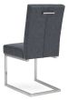 Tivoli Dark Oak 4-6 Seater Table & 4 Cantilever Chairs in Mottled Black Faux Leather by Bentley Designs | Style Our Home