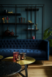 Arya Blue Velvet Button Detail Three Seater Sofa - Style Our Home 