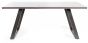 Hirst Grey Painted Tempered Glass 6 Seater Dining Table with Grey Legs