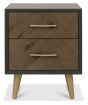 Sienna Fumed Oak & Peppercorn 2 Drawer Nightstand by Bentley Designs | Style Our Home