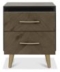 Sienna Fumed Oak & Peppercorn 2 Drawer Nightstand by Bentley Designs | Style Our Home