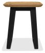Emerson Rustic Oak & Peppercorn Square Lamp Table by Bentley Designs | Style Our Home
