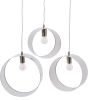 Ara Set Of 3 Silver Ring Pendants E27 60W 3 by Libra Designs | Style Our Home