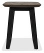 Emerson Weathered Oak & Peppercorn Square Lamp Table by Bentley Designs | Style Our Home
