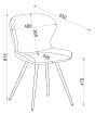 Arlo - Dark Grey Faux Leather Chair with Black Legs (Pair)