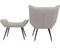 Chrishall Occasional Oatmeal Chair with Footstool by Libra Designs | Style Our Home