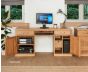 Baumhaus Mobel Oak Large Hidden Office Twin Pedestal Desk - Style Our Home