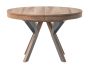 Rondo Extendable Round Dining Table with Grey Legs - Sierra Oak