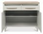 Larsen Scandi Oak & Soft Grey Narrow Sideboardby Bentle by Designs | Style Our Home