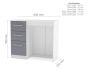 Lynx White Grey 3 Drawer Dressing Table