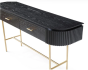 Lantine Console Table - Black Oak & Brass | Style Our Home