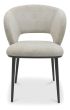 Luca - Beige Fabric Chair with Matt Black Legs (Pair) by Bentley Designs | Style Our Home