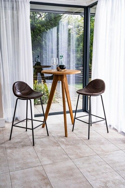 Baseball Barstool Chestnut SET OF 2 by Monologue | Style Our Home