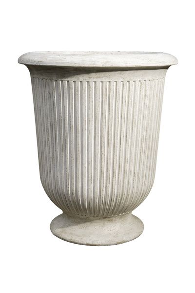 Ribbed Urn XL - Antique White Wash by Monologue | Style Our Home