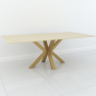 Studio Cross Rectangular Dining Table - 6 Seater in Beige & Gold by Steve Bristow | Style Our Home