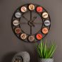 Smarty Iron Clock Roman Numerals Coloured Domed Perspex by Libra Designs | Style Our Home