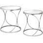 Silver Curved Design Set Of 2 Side Tables - Style Our Home