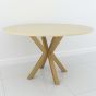 Studio Cross Round Dining Table  in Beige & Gold by Steve Bristow | Style Our Home
