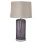 Alberta Metallic Glass Lamp With Velvet Shade by Hill Interiors | Style Our Home  