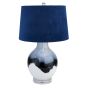 Ice Shadows Table Lamp With Navy Blue Lampshade by Hill Interiors | Style Our Home  
